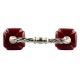 Solid Cherry Square Ceramic Cut Bridge Handle
